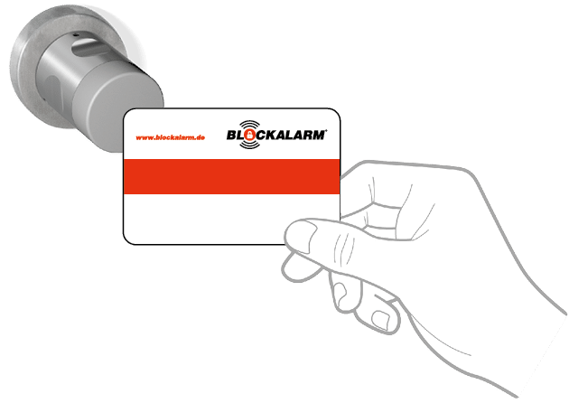 Blockalarm_MIFARE_Desfire Alarmanlage mit elektronischem Schließzylinder Blockalarm Müchen